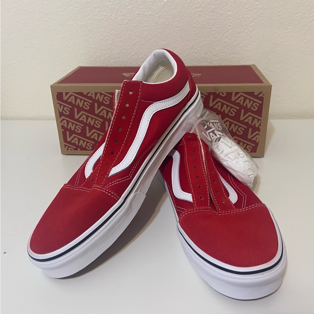 Red Vans Old School